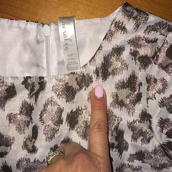 Cherokee Girls’ Metallic Gold Cheetah Print Top sz Small / 6 / 6X - Picture 8 of 8